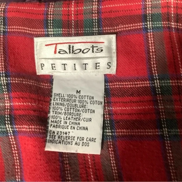 Talbots Classic Purple barn coat with brown leather collar and flannel lining - Picture 6 of 11